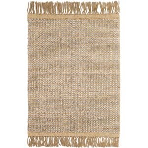 AFK Tapis style naturel tisse main jute et laine 110x160