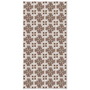 Home and Living Tapis vinyle carreaux ciments salamanque brun 80x300cm