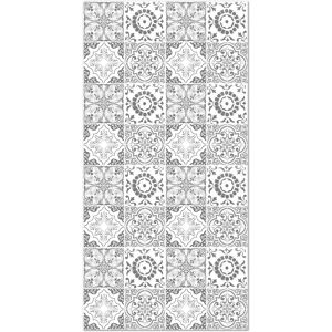 Home and Living Tapis vinyle carreaux ciments grenade gris 200x250cm