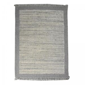 Un amour de tapis Tapis berbere 120x170 cm noue main en laine gris Care&Fair