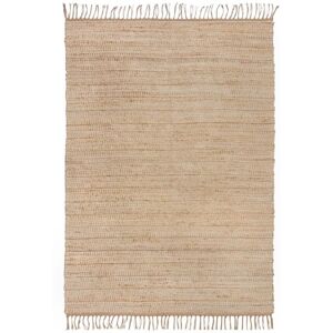 Tapis de salon en jute naturel avec franges Chenille 160 x 230