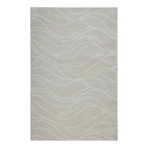 Esprit Tapis plat velours ras a relief motif beige et gris 200x200