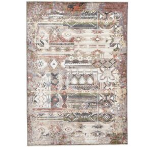 Gino Falcone Tapis tisse machine en polypropylene - beige multicolor 120x180 cm