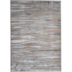 The Deco Factory Tapis graphique vagues gris beige 120x170