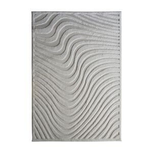 The Deco Factory Tapis pour dehors et dedans motif vibes en relief creme 160x220