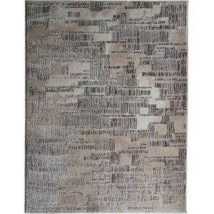 The Deco Factory Tapis graphique effet kapla beige 160x230 - Publicité