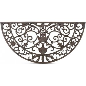 Decoration d'Autrefois Paillasson Demi Lune Fonte Marron 73.5cm