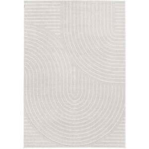 Drawer Tapis contemporain a motif geometrique ecru 160x230 cm