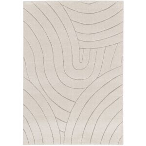 Drawer Tapis contemporain a motif organique ecru 120x170 cm