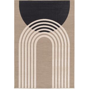 Drawer Tapis contemporain a motif geometrique noir 120x170 cm