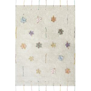 Lorena Canals Tapis de jeu wildflowers en coton naturel 120 x 160 cm