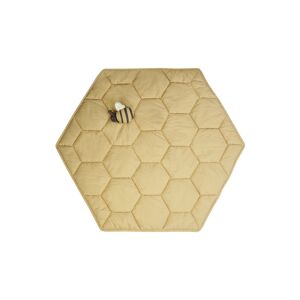 Lorena Canals Tapis de jeu nid d'abeille en coton miel 100 x 100 cm
