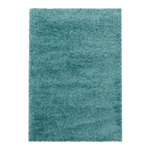 AlloTapis Tapis uni design en polypropylène vert d'eau 80x250 - Publicité