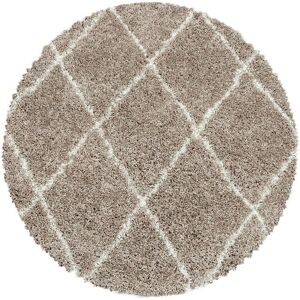 AlloTapis Tapis geometrique scandinave en polypropylene beige Ø 160 Beige 160x1x160cm