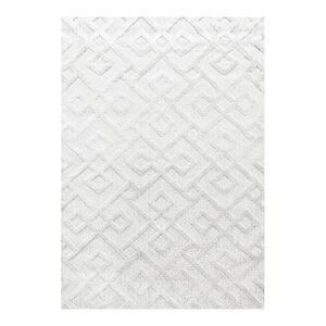 AlloTapis Tapis géométrique scandinave en polypropylène crème 80x150 - Publicité