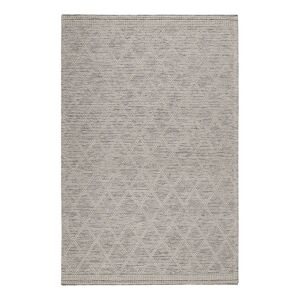 Esprit Tapis tisse main pure laine et coton melange noir et blanc 110x170