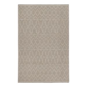 Esprit Tapis tisse main blanc beige a bouclette pure laine et coton 160x230