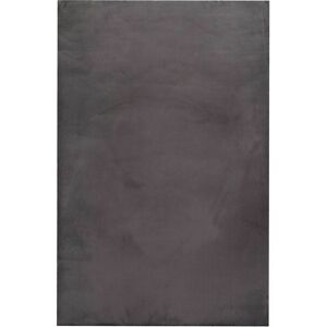 Wecon Home Tapis effet peau de lapin doux tufte gris pour salon, chambre 200x200