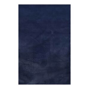 Esprit Tapis effet peau de lapin doux tufté bleu pour salon, chambre 80x150 - Publicité