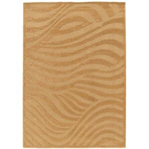 AFK Tapis avec effet relief tres doux jaune 160 x 230