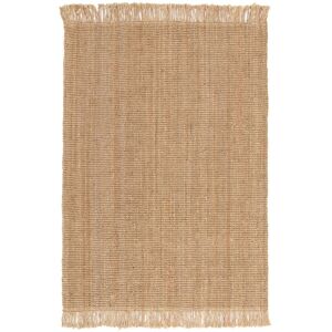 AFK Tapis en jute naturelle de haute qualite beige 200 x 290