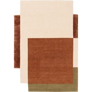 AFK Tapis en laine tendance et luxueux marron 160 x 230