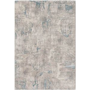 AlloTapis Tapis rayé design en polyester bleu 80x150 - Publicité