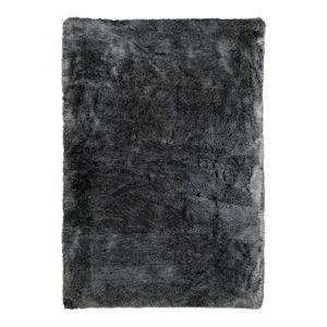 Deladeco Tapis uni naturel en acrylique anthracite 60x110