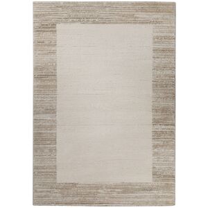 Wecon Home Tapis design avec bordure et relief tons de beige 140x200