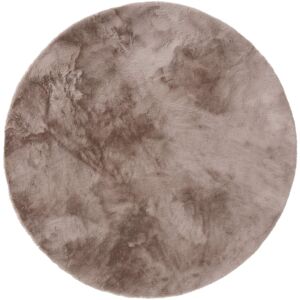 Benuta Tapis de fausse fourrure taupe D 180 rond