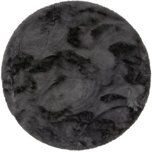 Benuta Tapis de fausse fourrure anthracite D 180 rond