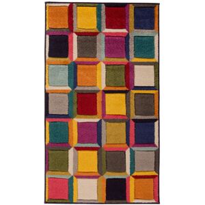 Tapis cubisme design en polypropylène multicolore 120x170