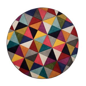 Tapis géométrique design en polypropylène multicolore Ø 160