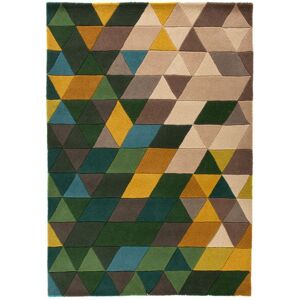 Tapis géométrique scandinave en laine multicolore 80x150