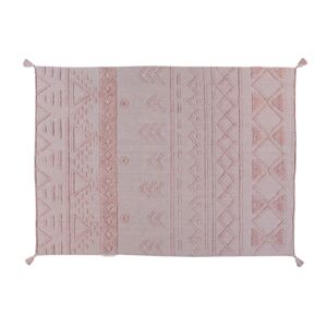 Tapis lavable en coton rose 170x240