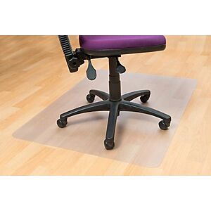 Floortex Tapis de sol rectangulaire 90 x 120 cm pour sols durs - en PVC 100 % recyclable - transparent - Publicité