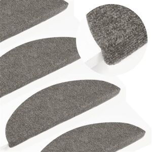 Non communiqué vidaXL Tapis d'escalier autocollants 15 pcs 56x17x3 cm Gris Gris - Publicité