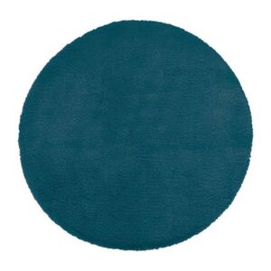 AC-Déco tapis doux effet fourrure - bleu canard - d 80 cm Bleu - Publicité