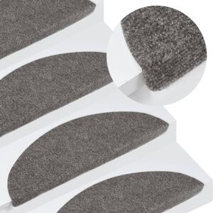 136391 vidaXL Tapis d'escalier autocollants 15 pcs 56x17x3 cm Gris - Publicité