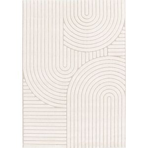 sweeek Tapis interieur motif ethnique arches 200x290cm. poils ras. beige et creme -