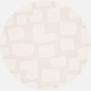 sweeek Tapis interieur motifs paves en relief creme Ø160cm -