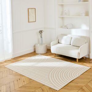 sweeek Tapis interieur/exterieur motif arches beige. 120 x 170cm 100% polyester recycle -