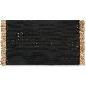 Tapis en jute noir 80 x 50 cm Block Mat - Ferm Living