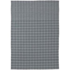 Tapis d'extérieur rectangulaire dhurrie tissé à la main gris 200x300 cm Tiles - Nanim