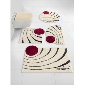 Tapis de bain fabrication artisanale - helline home - blanc-rouge BLANC-ROUGE 1