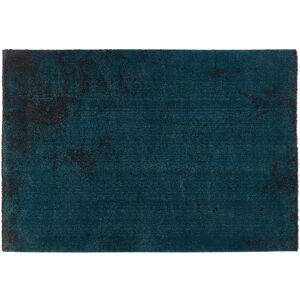 ALTEREGO Tapis de salon 'LOUIX' 160/230 cm bleu paon avec dégradé noir