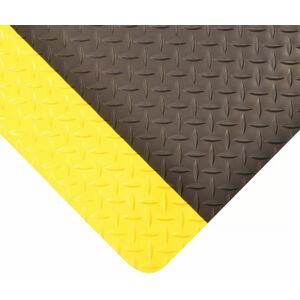 Notrax tapis antifatigue haute resistance a tôle diamant   noir / jaune   dim. lxl...