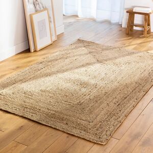 Blancheporte Tapis uni rectangulaire jute - Blancheporte Beige Tapis : 120x180cm