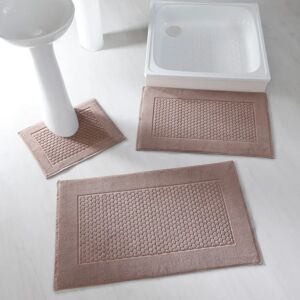 Blancheporte Tapis de bain uni alvéolé - Colombine Taupe Contour : 50x40cm