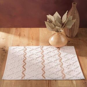 Blancheporte Tapis décoratif reliefé motifs losanges - Blancheporte Beige Tapis : 60x90cm